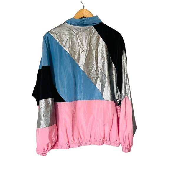 ASOS Color Block Full Zip Bomber Wind Breaker Jacket Size 10 - Picture 2 of 8